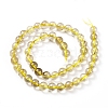 Natural Gold Rutilated Quartz Beads Strands X-G-S150-17-8mm-8