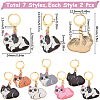 SUNNYCLUE 1 Set Cat Alloy Enamel Pendant Locking Stitch Markers HJEW-SC0001-62-2