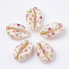 Printed Natural Cowrie Shell Beads X-SHEL-S274-27I-2