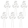 6Pcs Alloy Rhinestone Hair Sticks for Women OHAR-FG0001-08S-1