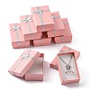 Valentines Day Wife Gifts Packages Cardboard Jewelry Set Boxes with Bowknot and Sponge Inside CBOX-R013-4-1