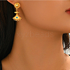 Ethnic Style Alloy Pave Cubic Zirconia Stud Dangle Earrings for Women DY5254-3