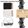 Gorgecraft 10 Yards 2 Colors Polyester Lace Trim DIY-GF0007-10-2