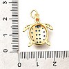 Brass Micro Pave Cubic Zirconia Pendants KK-Q040-02K-G-3