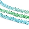 Transparent Painted Glass Beads Strands X1-DGLA-A034-T2mm-A17-4