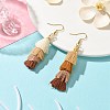 Colorful Tassel Pendants Dangle Earrings for Women EJEW-JE06109-2