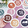 36Pcs 36 Styles Flat Round Paper Blank Label Stickers DIY-WH0308-853B-3
