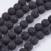 Natural Lava Rock Stone Bead Strands X-G-R193-18-10mm-1