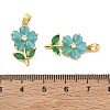Brass Micro Pave Cubic Zirconia Pendants CU-CBA8C34-01G-03-3