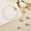 CHGCRAFT  6Pcs 3 Colors Brass Fold Over Clasp with Crystal Rhinestone KK-CA0002-70-4