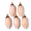 Natural White Jade Pointed Pendants G-Q998-009F-1