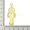 Rack Plating Brass Micro Pave Clear Cubic Zirconia Pendants KK-B091-30G-05-3