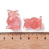 Cherry Quartz Glass Carved Figurines DJEW-L023-G15-3