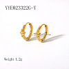 Elegant Stainless Steel Hoop Earrings QA3505-5-1