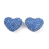 Heart Shaped Polymer Clay Rhinestone Beads CLAY-NH0002-02E-1