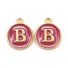 Golden Plated Alloy Enamel Charms ENAM-S118-08B-1