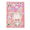 8Pcs Easter Make your Own Face PVC Self Adhesive Cartoon Stickers STIC-G001-12-2