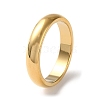Ion Plating(IP) 304 Stainless Steel Simple Plain Band Finger Ring for Women Men RJEW-F152-03G-1