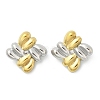 304 Stainless Steel Two Tone Stud Earrings EJEW-A124-01B-4