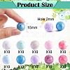100Pcs 15mm Silicone Beads Multicolor Round Silicone Beads Kit Loose Bulk Silicone Beads for Keychain Making Necklace Bracelet Crafts JX325A-2
