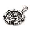 Tibetan Style 304 Stainless Steel Pendants STAS-M334-17AS-2