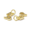 Real 18K Gold Plated Brass Micro Pave Clear Cubic Zirconia Charms KK-E068-VB411-10-3