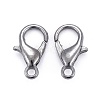 Black Tone Zinc Alloy Lobster Claw Clasps X-E102-B-3