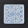 Christmas Tree & Snowflake & Heart & Star Silicone Pendant Molds DIY-E055-21-3