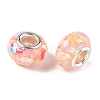 Transparent Resin Rondelle European Beads RESI-S023-13-2