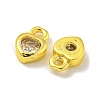 Brass Micro Pave Cubic Zirconia Charms KK-L075-016G-2