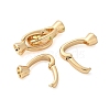 Oval Brass Fold Over Clasps KK-L289-005G-01-2