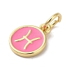 Real 18K Gold Plated Brass Enamel Charms KK-L216-001G-A04-2