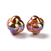 UV Plating Rainbow Iridescent Acrylic Beads PACR-H003-13-2