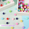 300Pcs 15 Colors Opaque Acrylic Beads SACR-TA0001-13-14