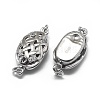 Anti-Tarnish Rhodium Plated 925 Sterling Silver Box Clasps STER-L057-009P-2