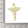 Rack Plating Brass Micro Pave Cubic Zirconia Pendants KK-C052-18G-3