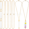 6Pcs 304 Stainless Steel Cable Chain Necklaces for Men Women NJEW-SC0001-80A-1
