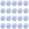 20Pcs Blue Cube Letter Silicone Beads 12x12x12mm Square Dice Alphabet Beads with 2mm Hole Spacer Loose Letter Beads for Bracelet Necklace Jewelry Making JX434V-1