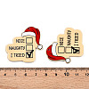 Christmas Series Printed Opaque Acrylic Pendants OACR-Q080-01B-3