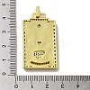 Brass Micro Pave Cubic Zirconia Pendants with Enamel KK-H458-03G-19-3