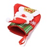 Cloth Hanging Christmas Stocking HJEW-B003-13-3