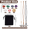 12Pcs 3 Colors Waxed Polyester Cord Macrame Pouch Pendant Slider Necklace Making NJEW-GO0001-24-2