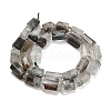 Natural Green Lodolite Quartz/Garden Quartz/Green Phantom Quartz Beads Strands GG-CBAC61B-D02-01-4