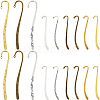 18Pcs 9 Style Tibetan Style Alloy Bookmarks Findings with Hole AJEW-SC0002-57-1