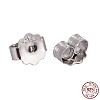 Rhodium Plated 925 Sterling Silver Friction Ear Nuts STER-L063-09P-7