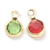 Faceted Glass Charms KK-F826-05G-2