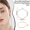 Beebeecraft 40Pcs Brass Earring Hoop Earring Findings KK-BBC0002-43-2