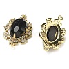 Natural Mixed stone Faceted Oval Connector Charms G-G181-06G-3