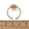 Brass Micro Pave Clear Cubic Zirconia Cuff Rings for Women RJEW-U041-09G-5