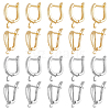 DICOSMETIC 24Pcs 4 Styles Brass Hoop Earring Findings KK-DC0003-13-1